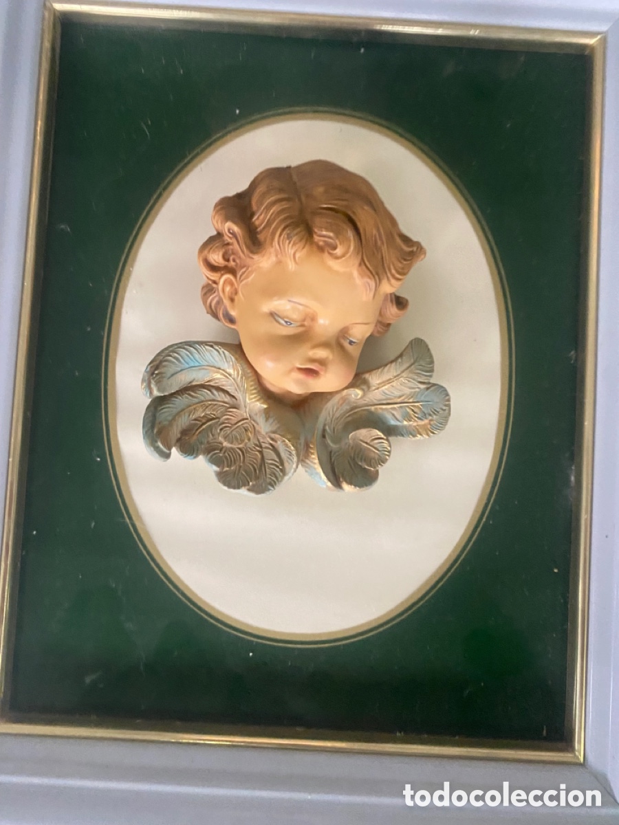 Vintage: Cuadro cabeza de &aacute;ngel - Foto 2