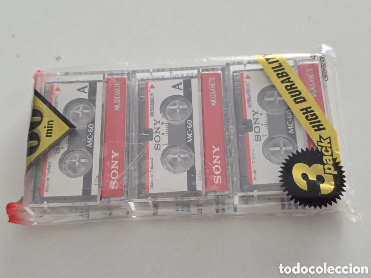 Vintage: Pack 3 microcassette Sony MC-60 nuevas precintadas - Foto 5