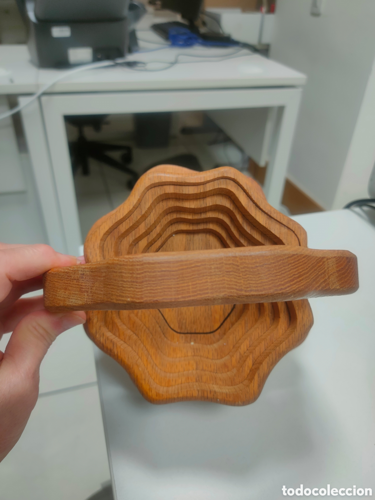 Vintage: Cesta de madera maciza vintage - Foto 6
