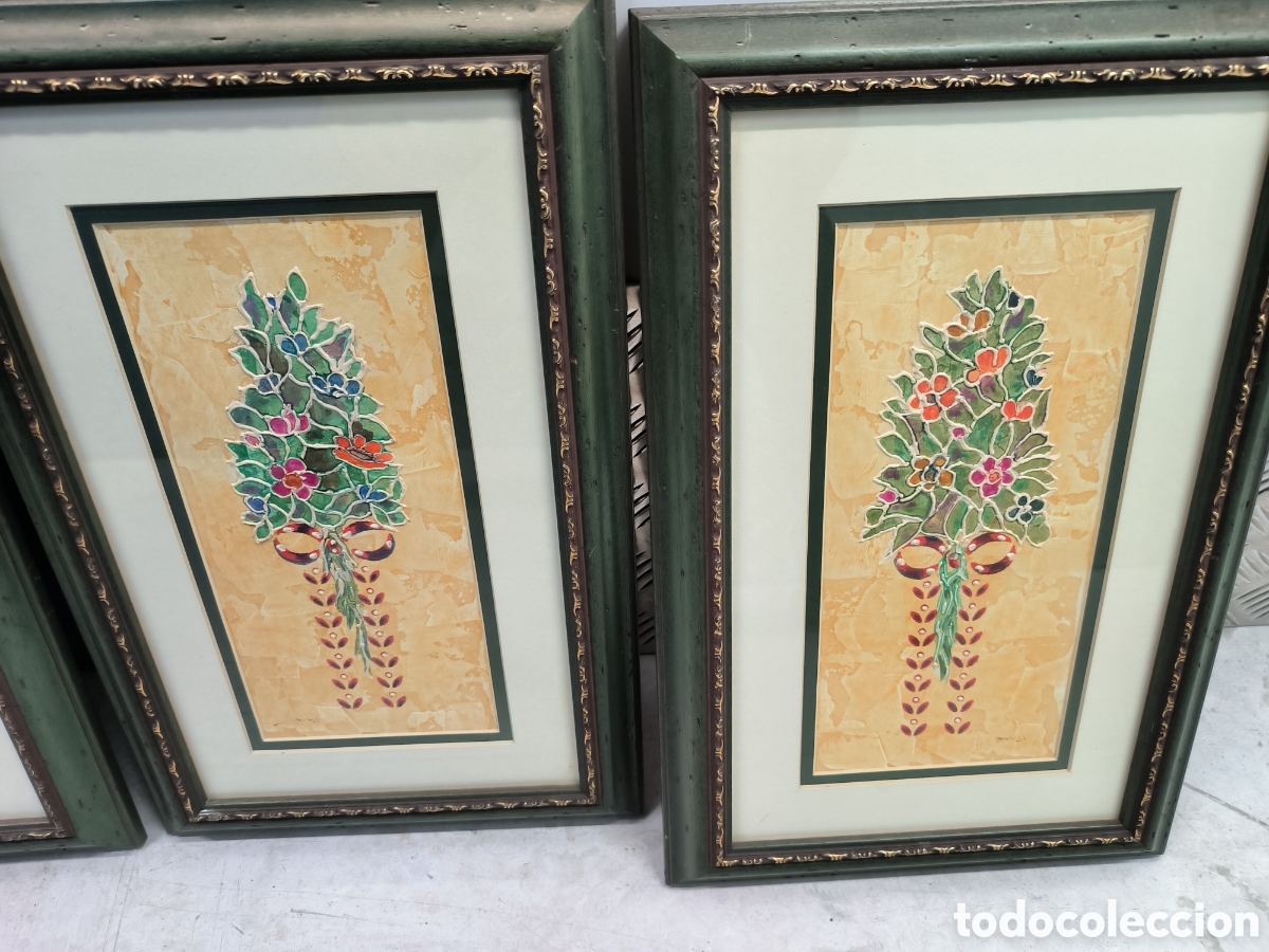 Vintage: 4 cuadros en esmalte relieve - Foto 4