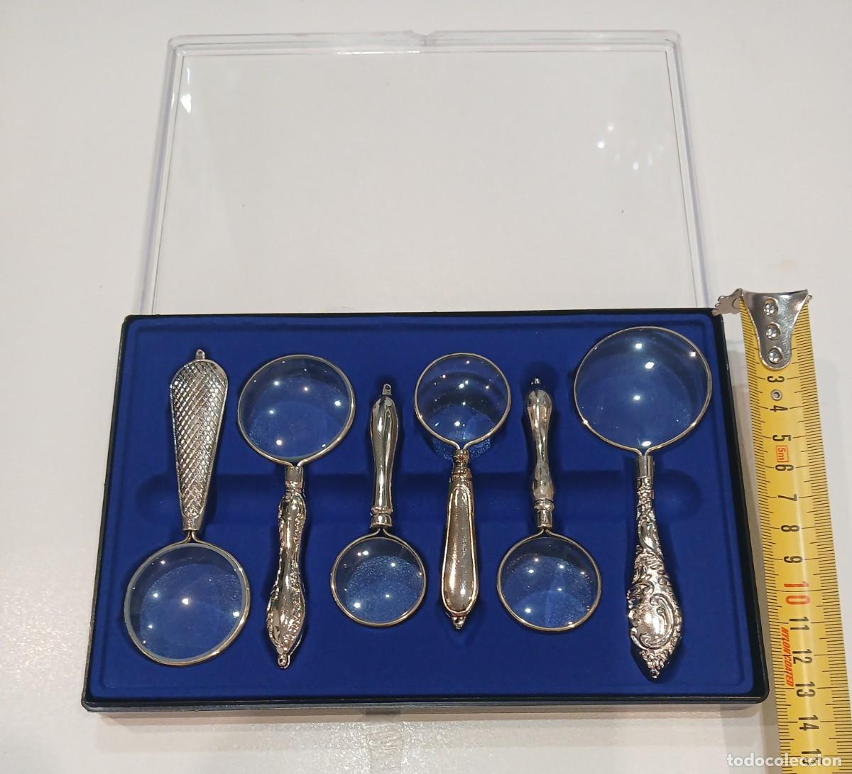 Vintage: Set de 6 lupas vintage de lujo de alpaca presentadas en un estuche transparente y en su envoltorio o