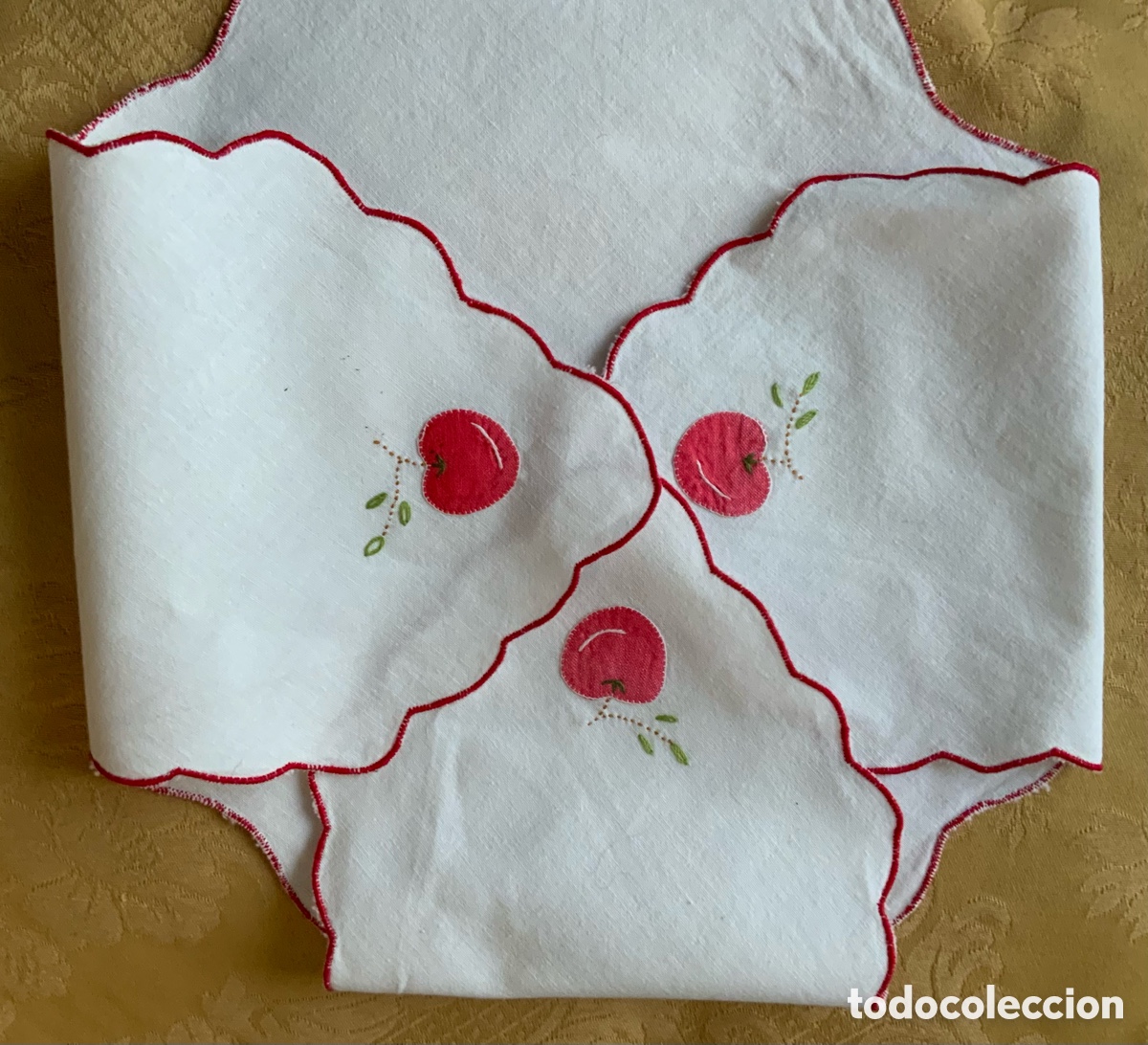 Vintage: PA&Ntilde;ITO PARA PANERA CON CEREZAS - Foto 6