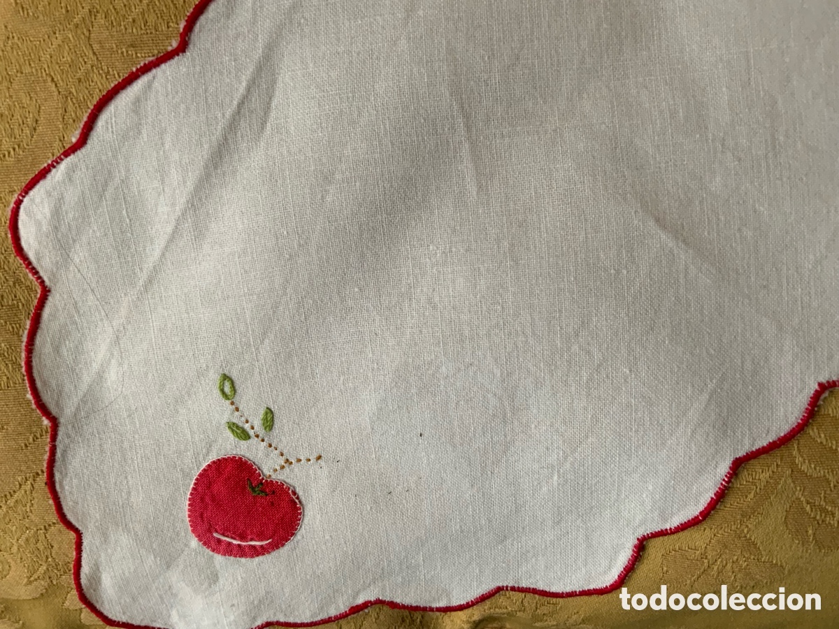 Vintage: PA&Ntilde;ITO PARA PANERA CON CEREZAS - Foto 9