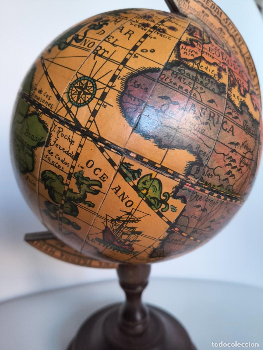 Vintage: Globo terr&aacute;queo, base de madera - Foto 2