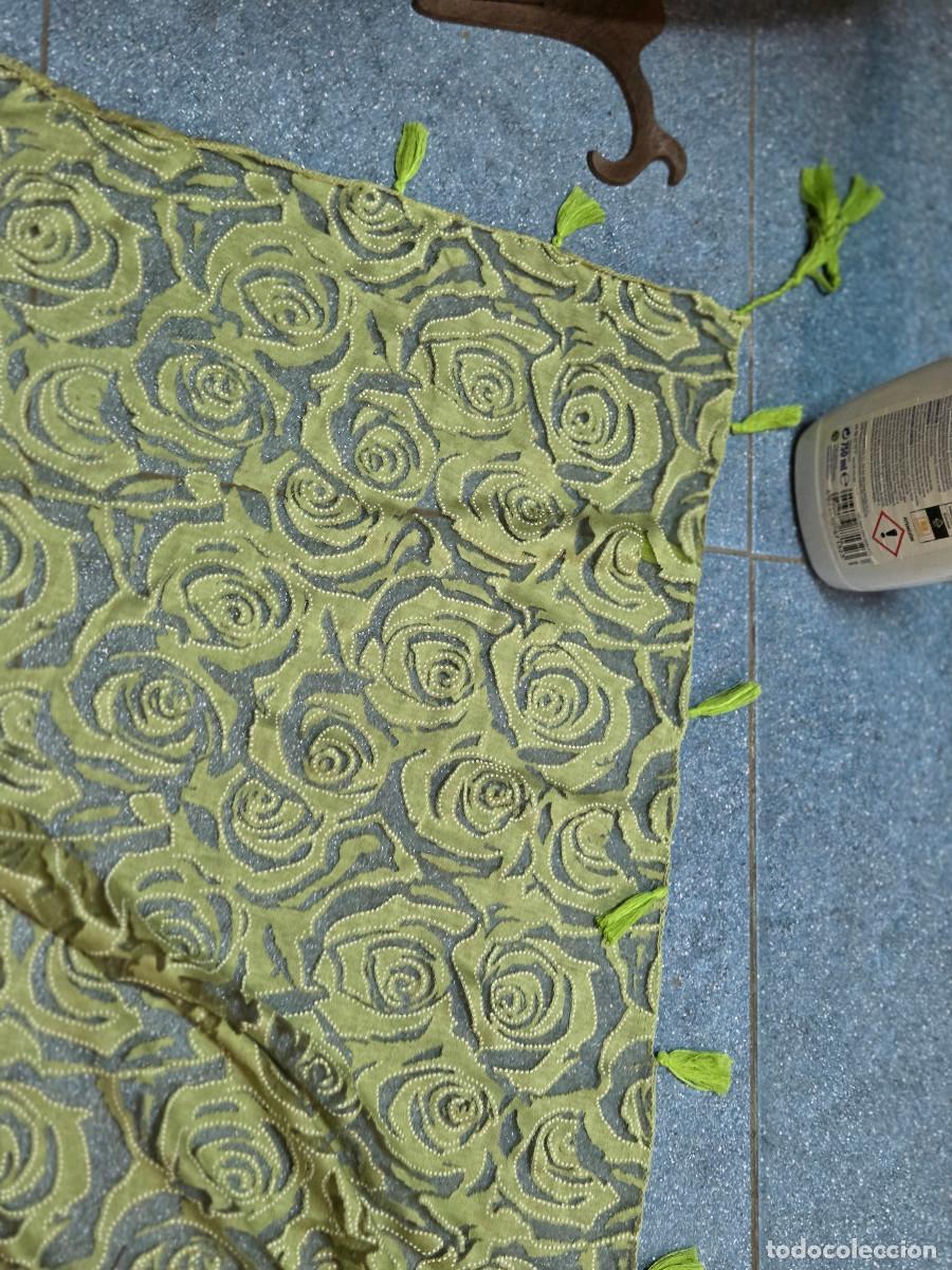 Vintage: pa&ntilde;uelo de se&ntilde;ora en verde - Foto 5
