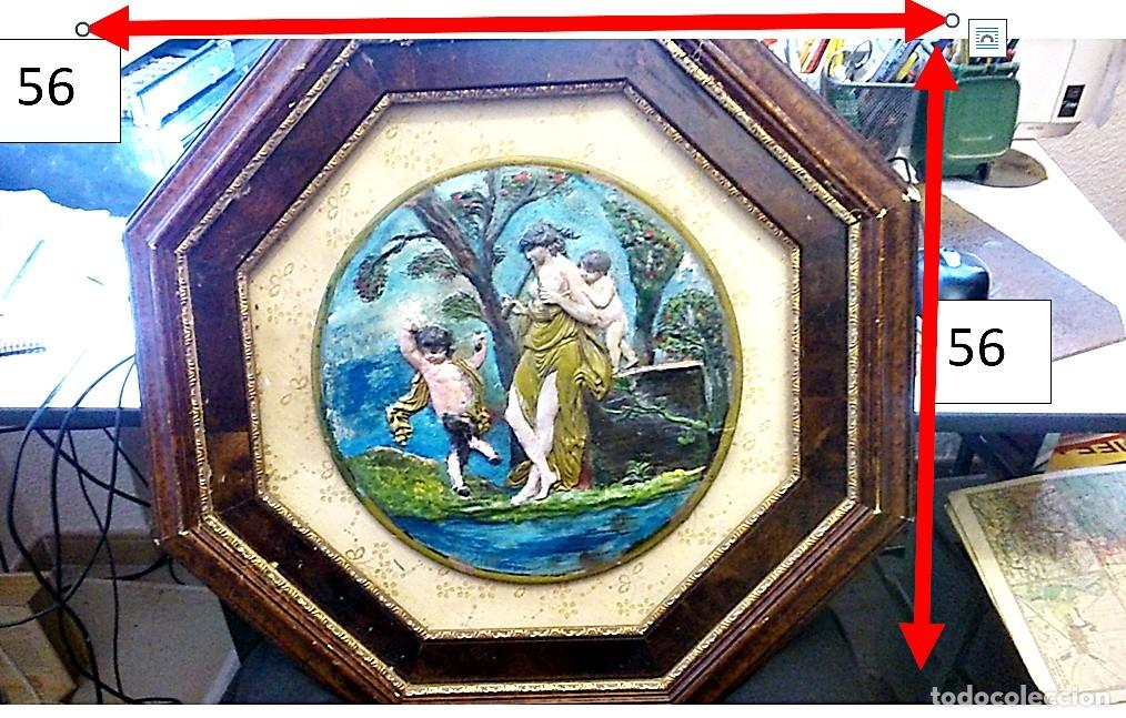 Vintage: CUADRO CON MITOLOG&Iacute;A GRIEGA EN RELIEVE - Foto 1