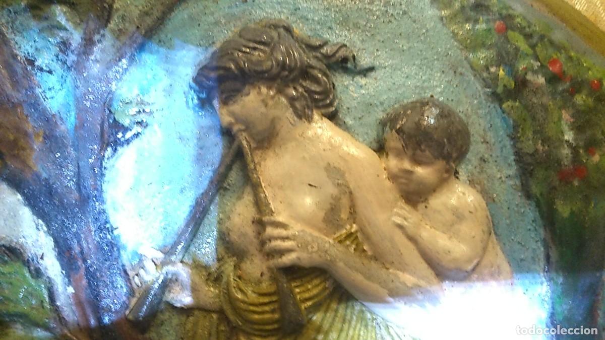 Vintage: CUADRO CON MITOLOG&Iacute;A GRIEGA EN RELIEVE - Foto 5