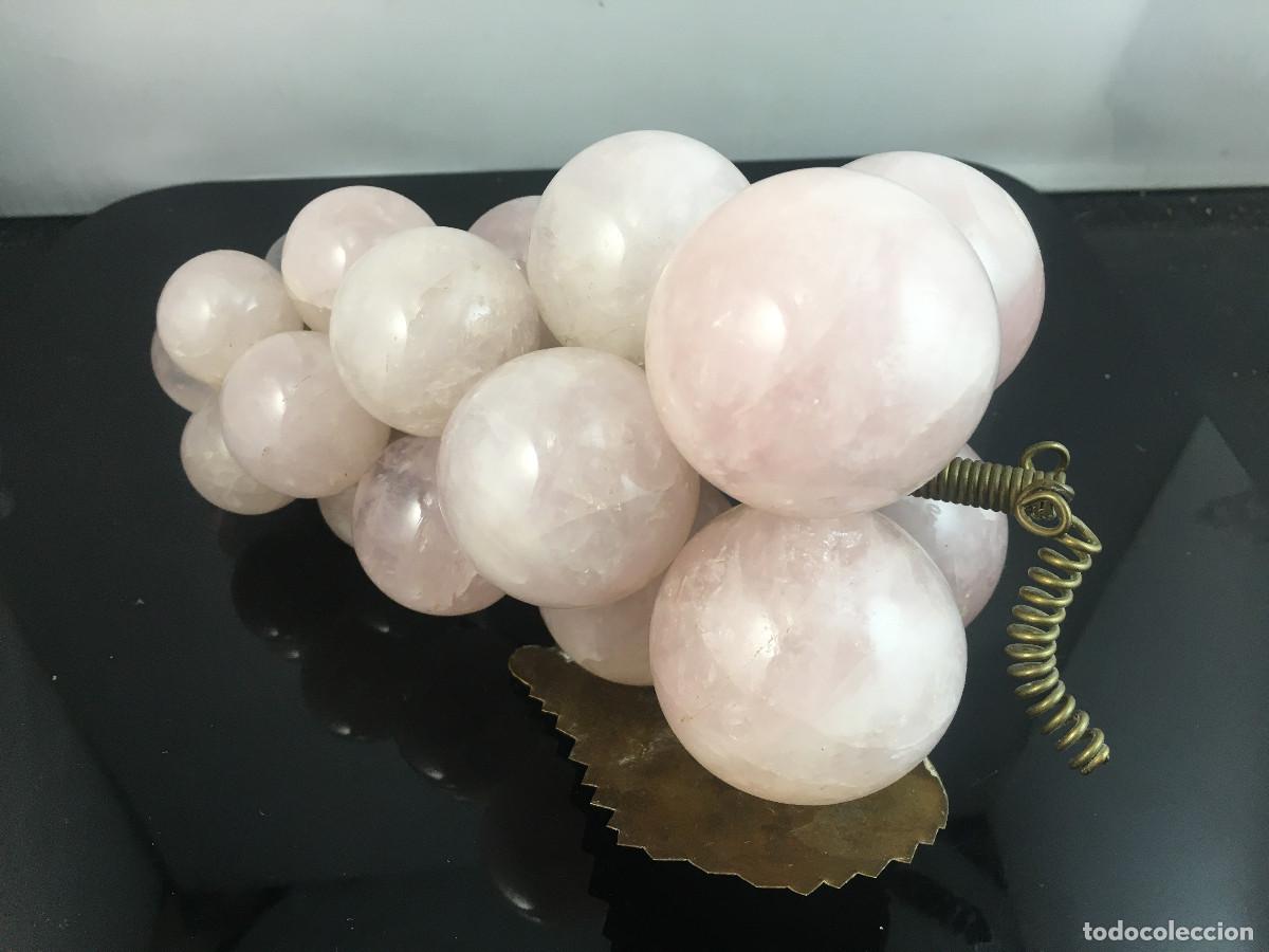 Vintage: Gran Racimo de uvas de Cuarzo rosa. - Foto 2