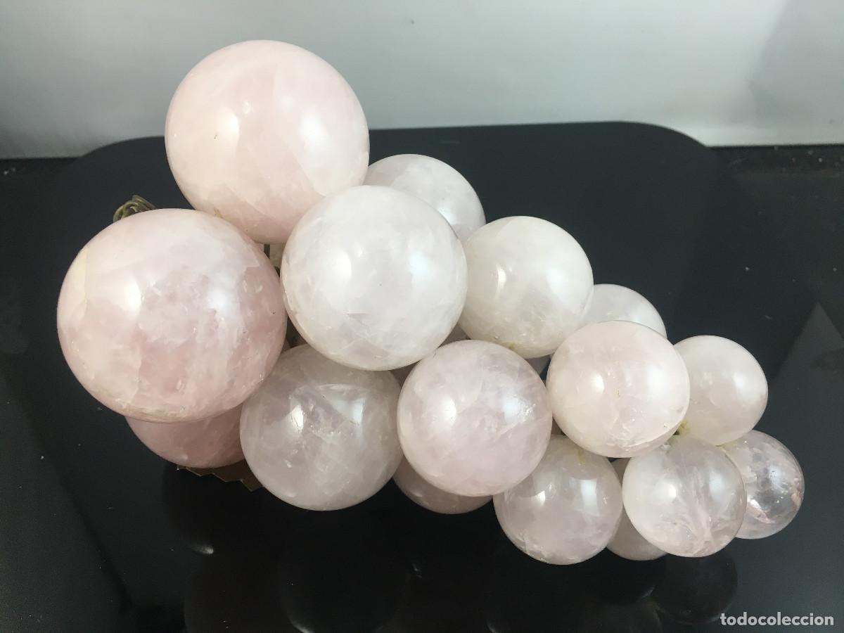 Vintage: Gran Racimo de uvas de Cuarzo rosa. - Foto 3