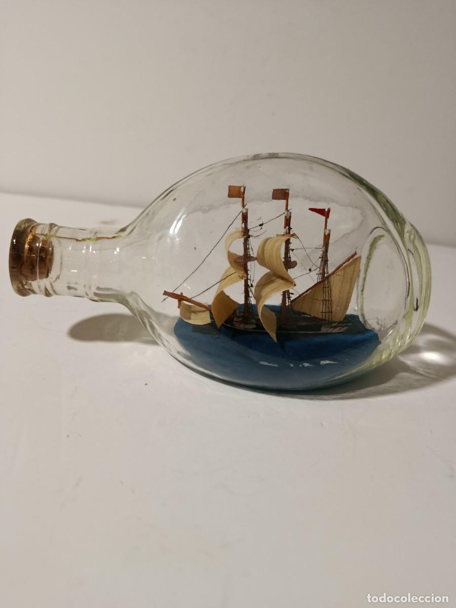 Vintage: BARCO EN BOTELLA DE CRISTAL. - Foto 1