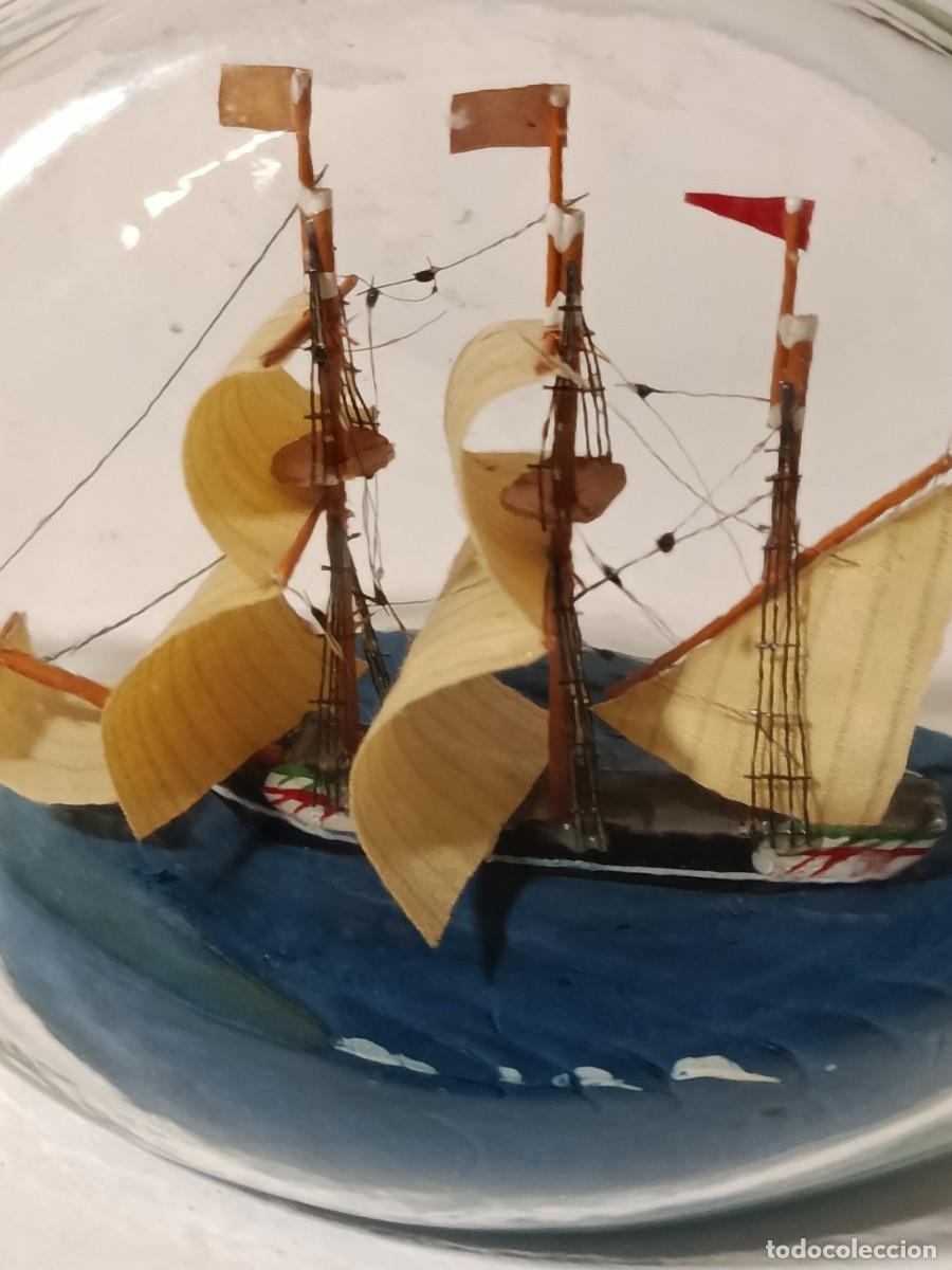 Vintage: BARCO EN BOTELLA DE CRISTAL. - Foto 6