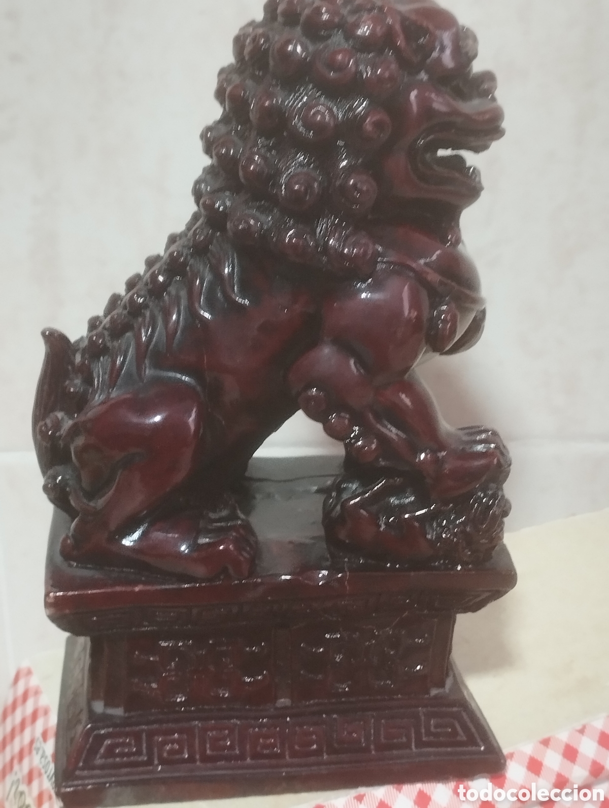 Vintage: LEON FU FOO PERRO GUARDIAN 16 CMS ALTO - Foto 3