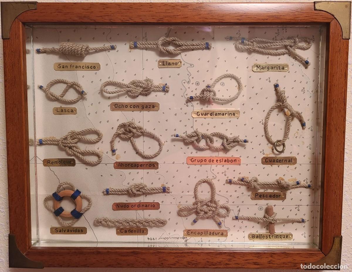 Vintage: Cuadro de nudos marineros de 33 cm x 22,5 cm - Foto 1