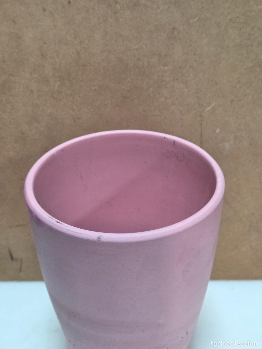 Vintage: maceta de ceramica rosa - Foto 2