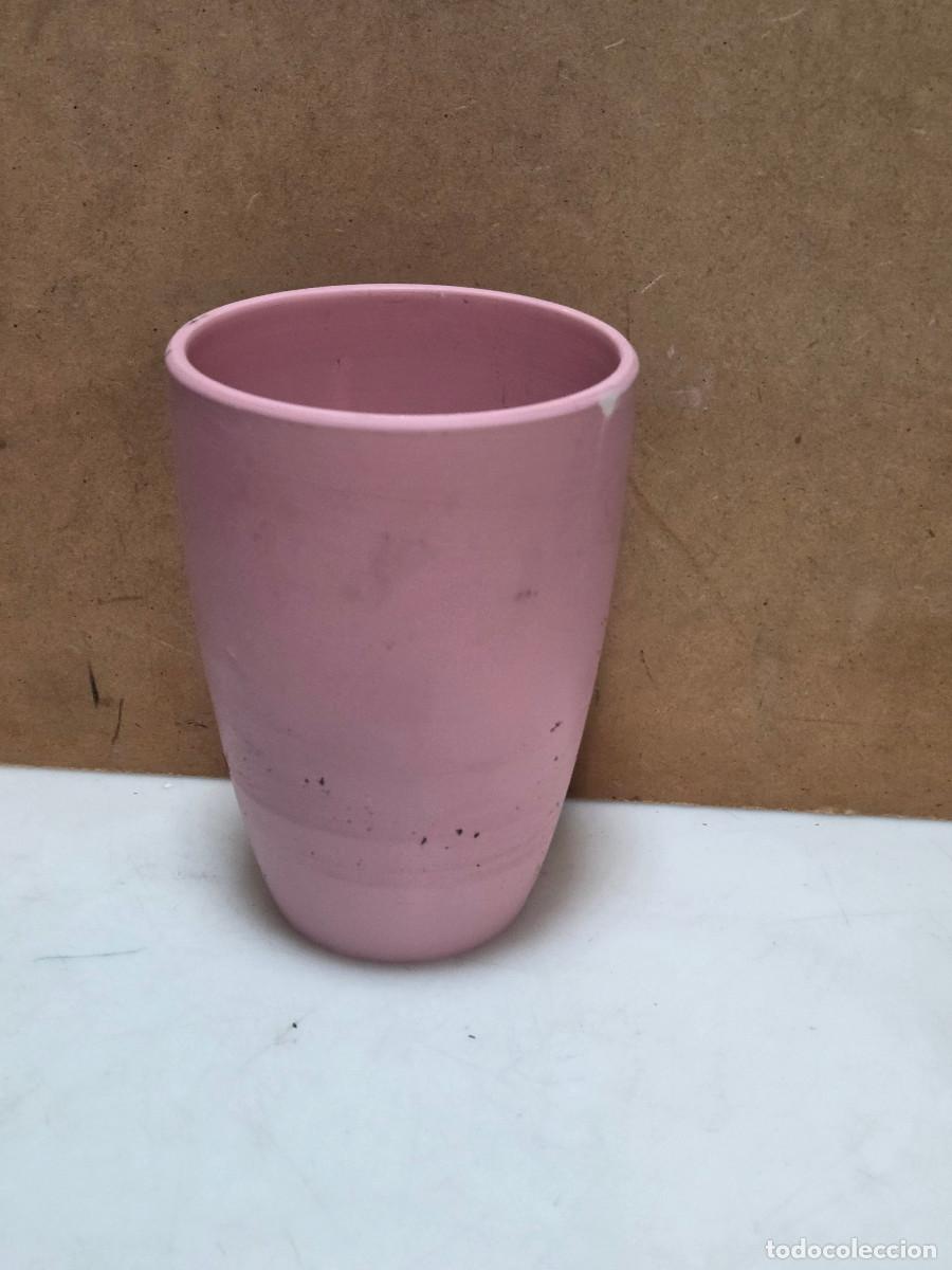 Vintage: maceta de ceramica rosa - Foto 4