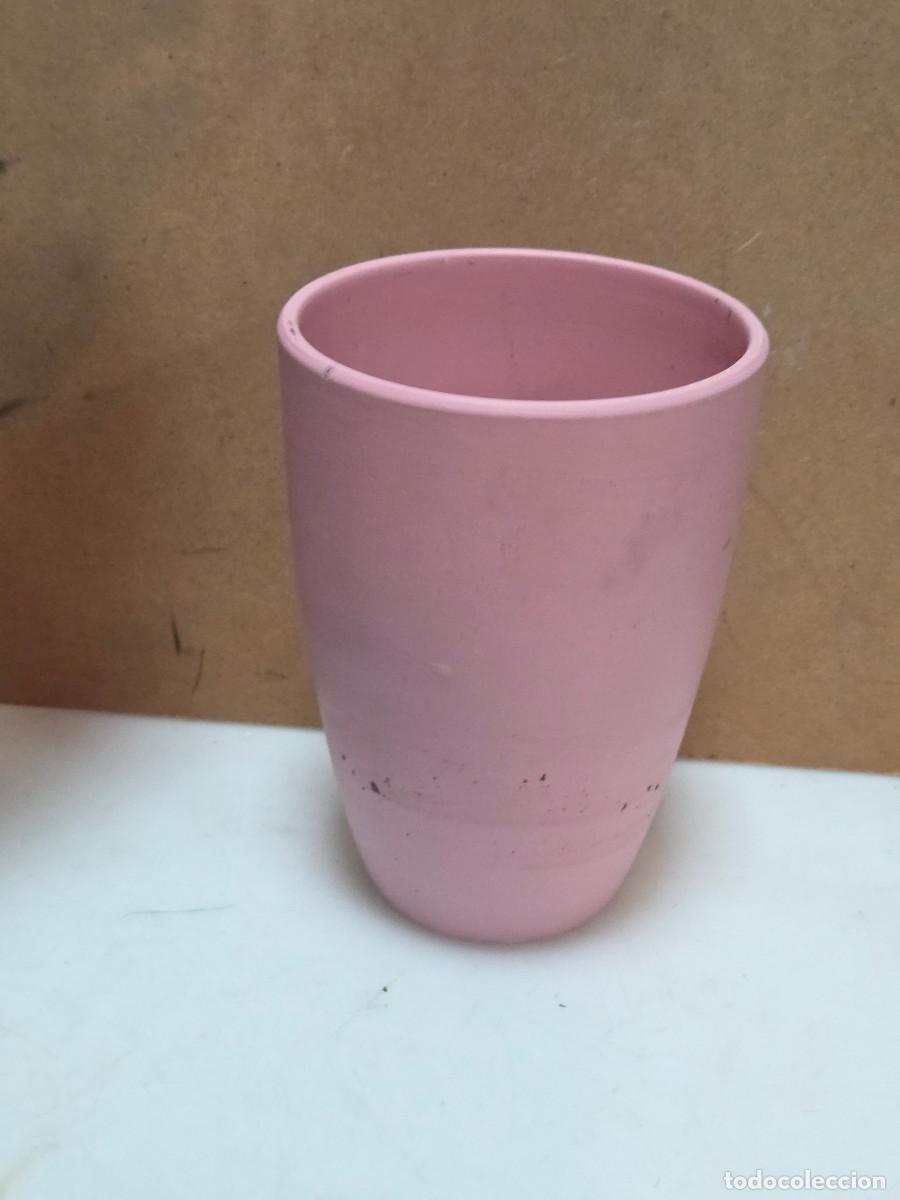 Vintage: maceta de ceramica rosa - Foto 5