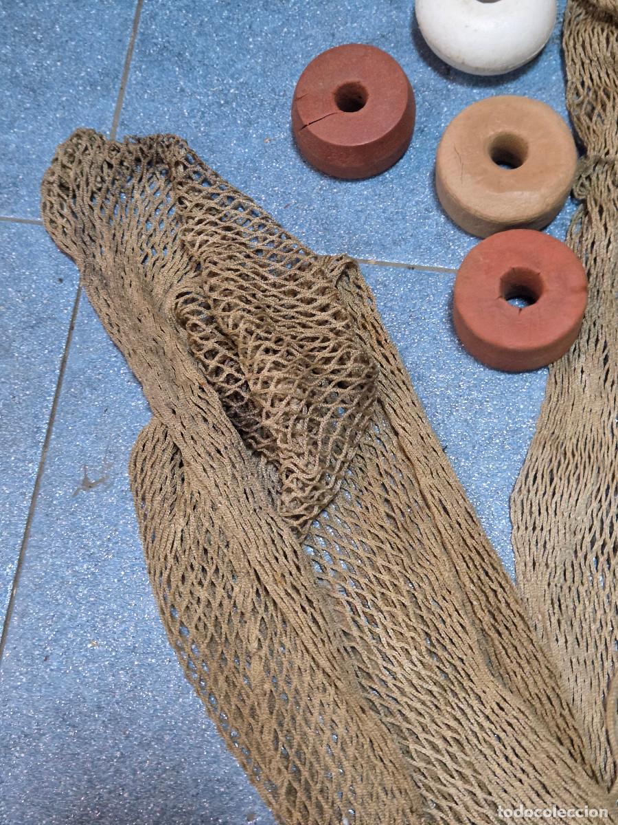 Vintage: red de pescar con corchos - Foto 3