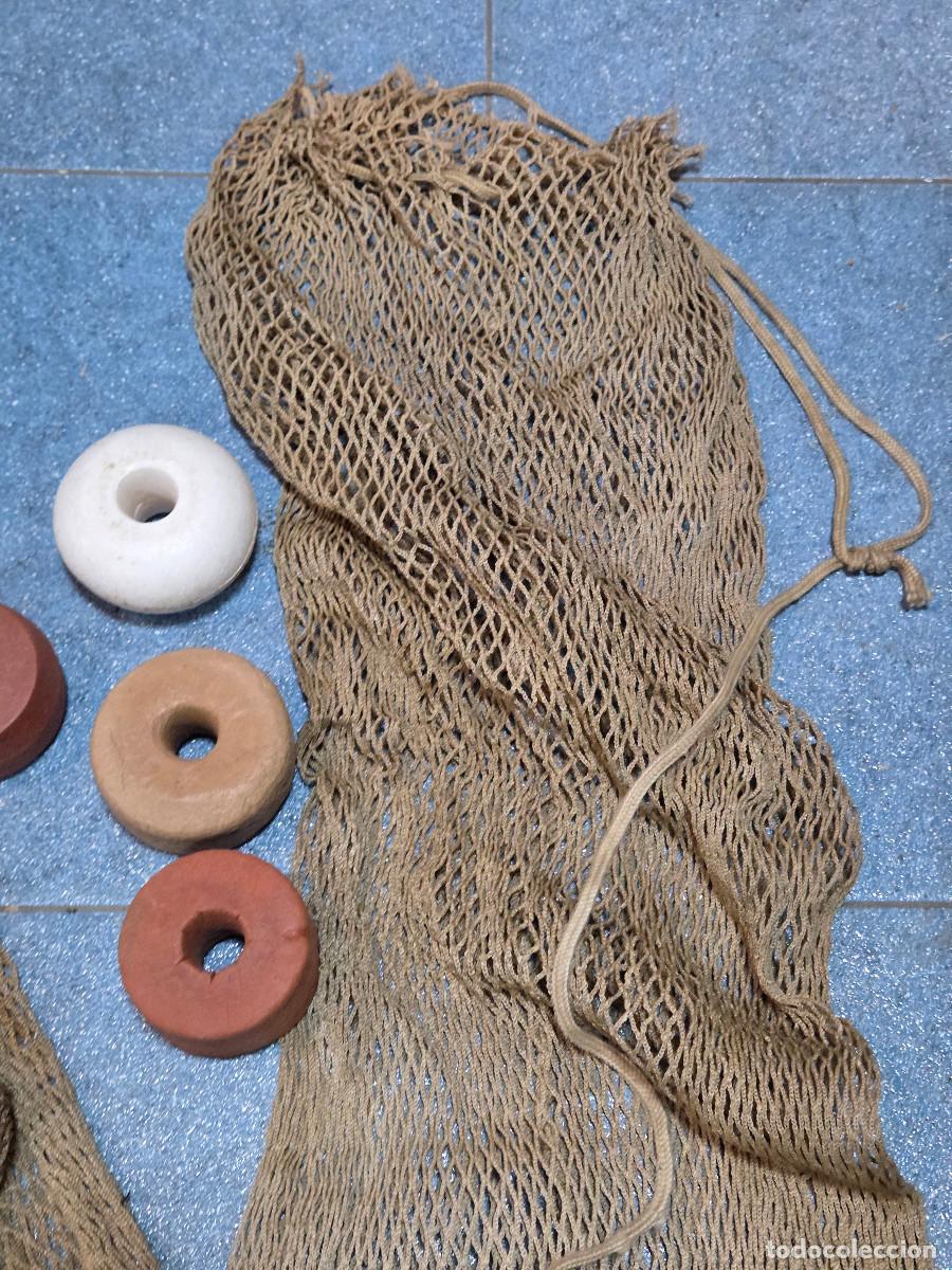 Vintage: red de pescar con corchos - Foto 4