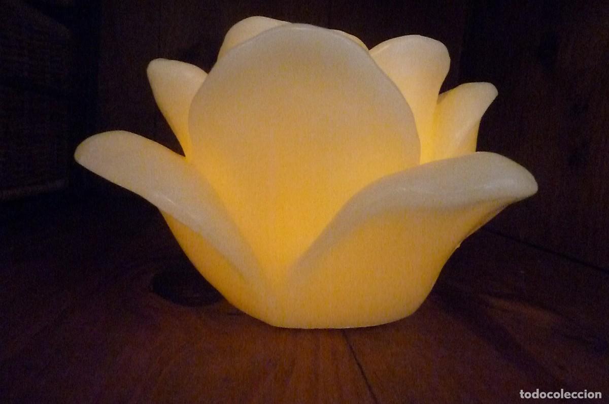 Vintage: Rosa, flor de cera con luz - Foto 9