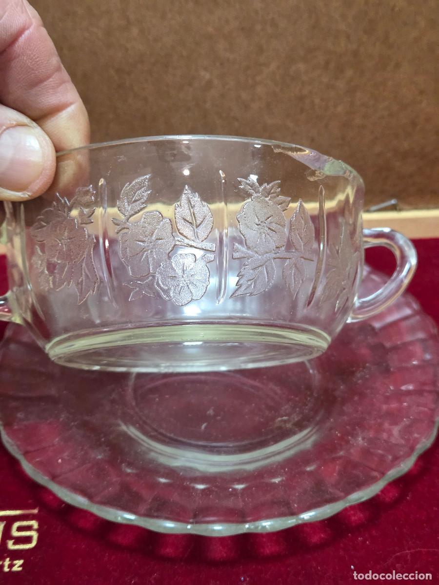 Vintage: tazon y plato de cristal - Foto 3