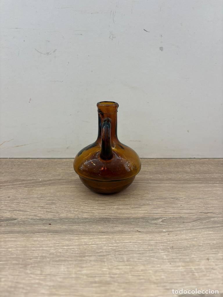 Vintage: ACEITERA DE VIDRIO &Aacute;MBAR - Foto 5