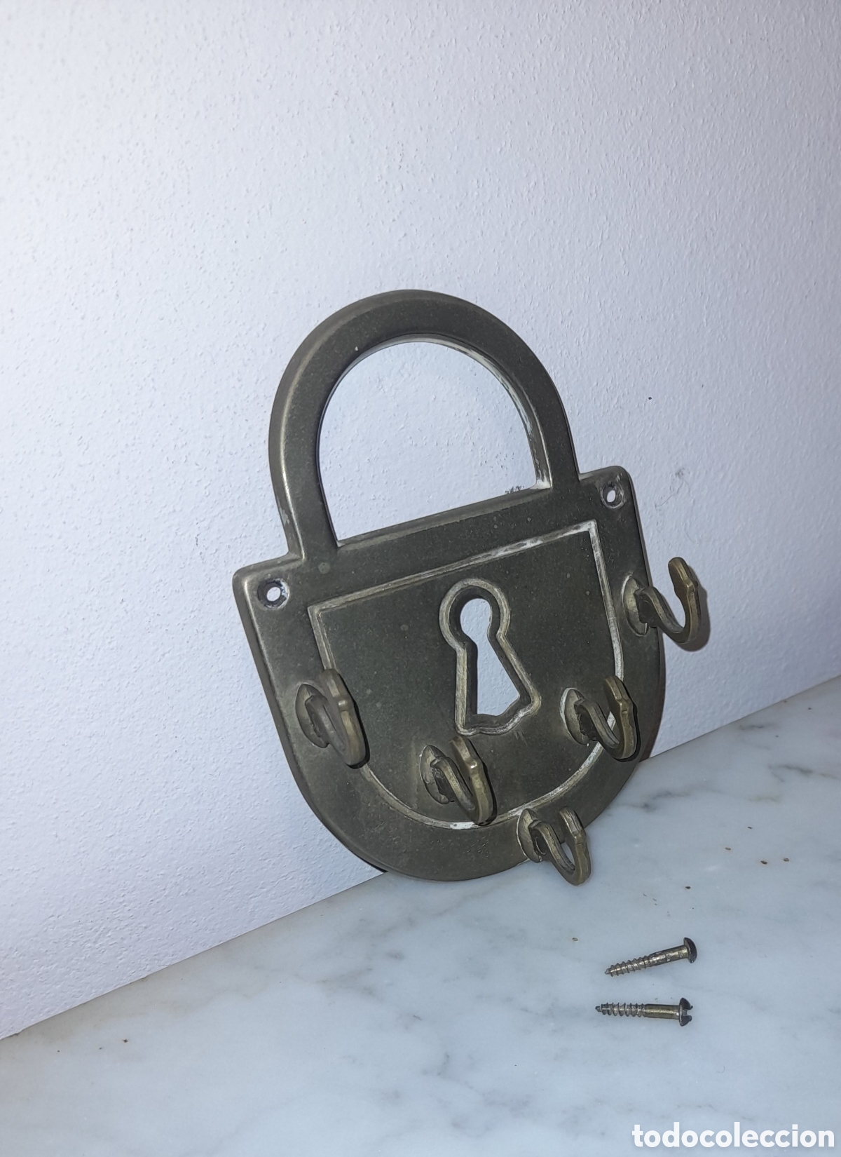 Vintage: Colgador de llaves de bronce - Foto 5
