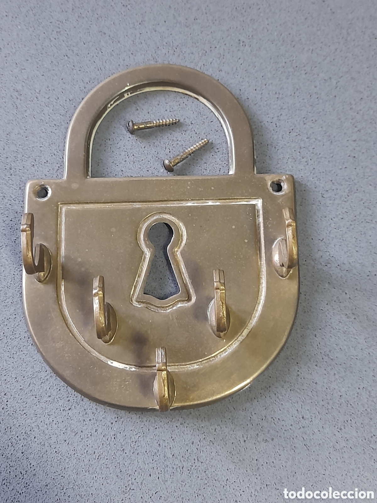Vintage: Colgador de llaves de bronce - Foto 1