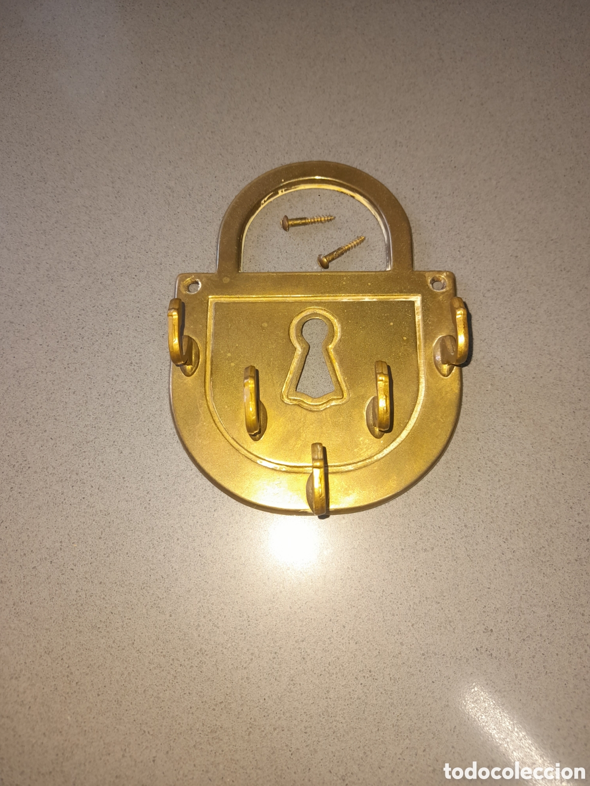 Vintage: Colgador de llaves de bronce - Foto 7