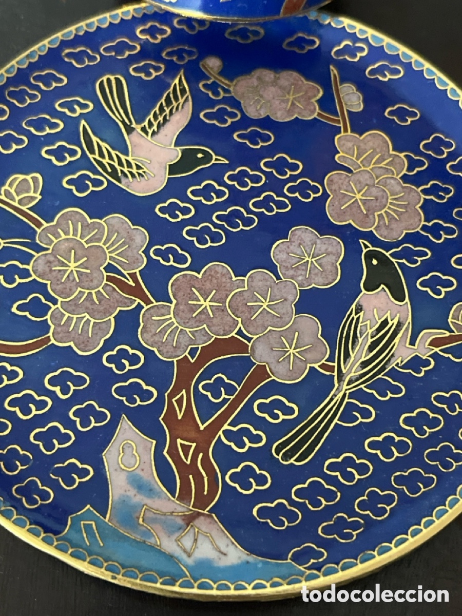 Vintage: Servi&ccedil;o de ch&aacute; em miniatura de Cloisonn&eacute; - Foto 5