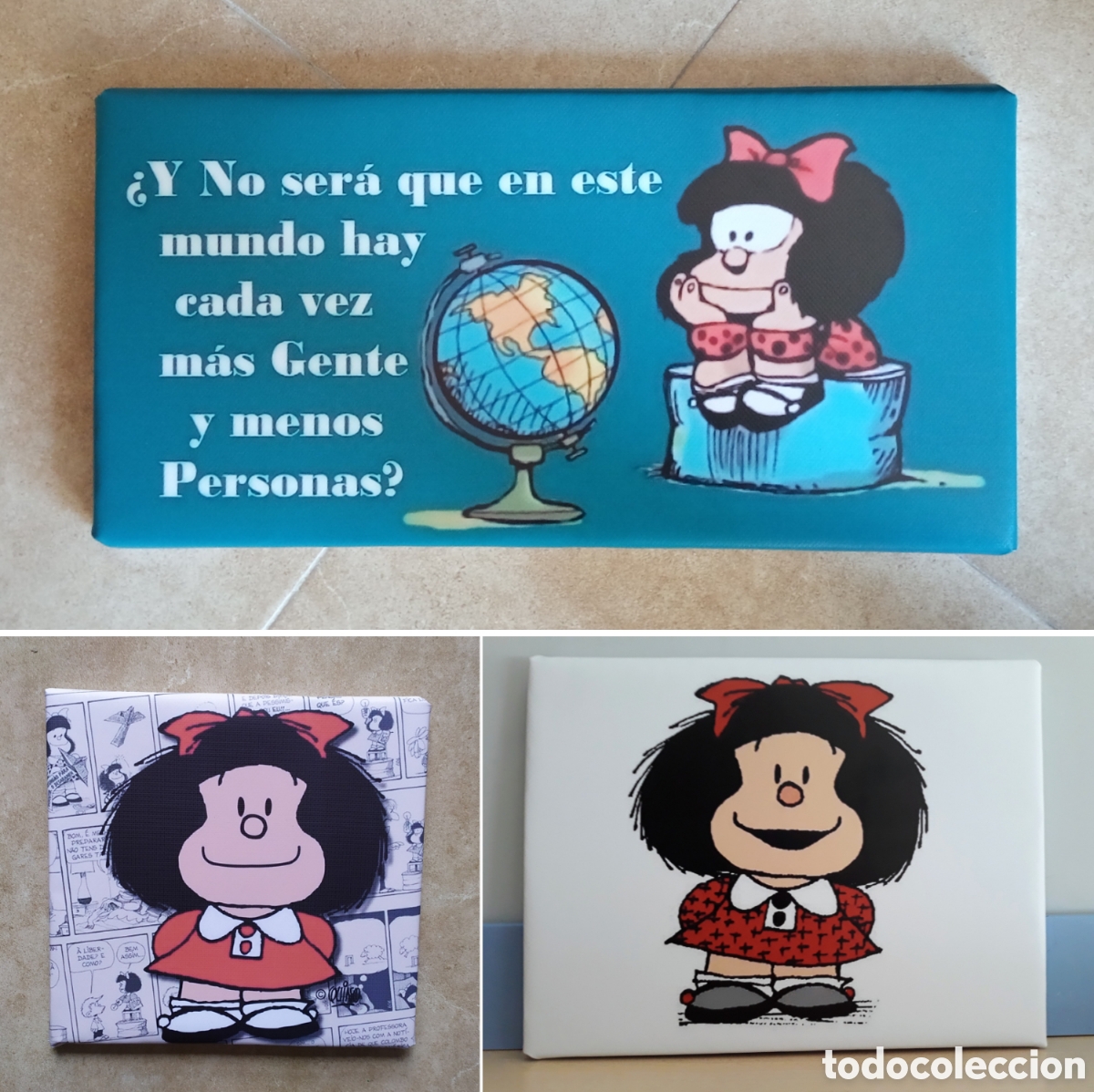 Vintage: Lote de 3 cuadros MAFALDA - Foto 1