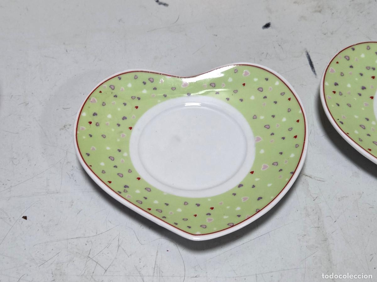 Vintage: 2 peque&ntilde;os platos corazon - Foto 1