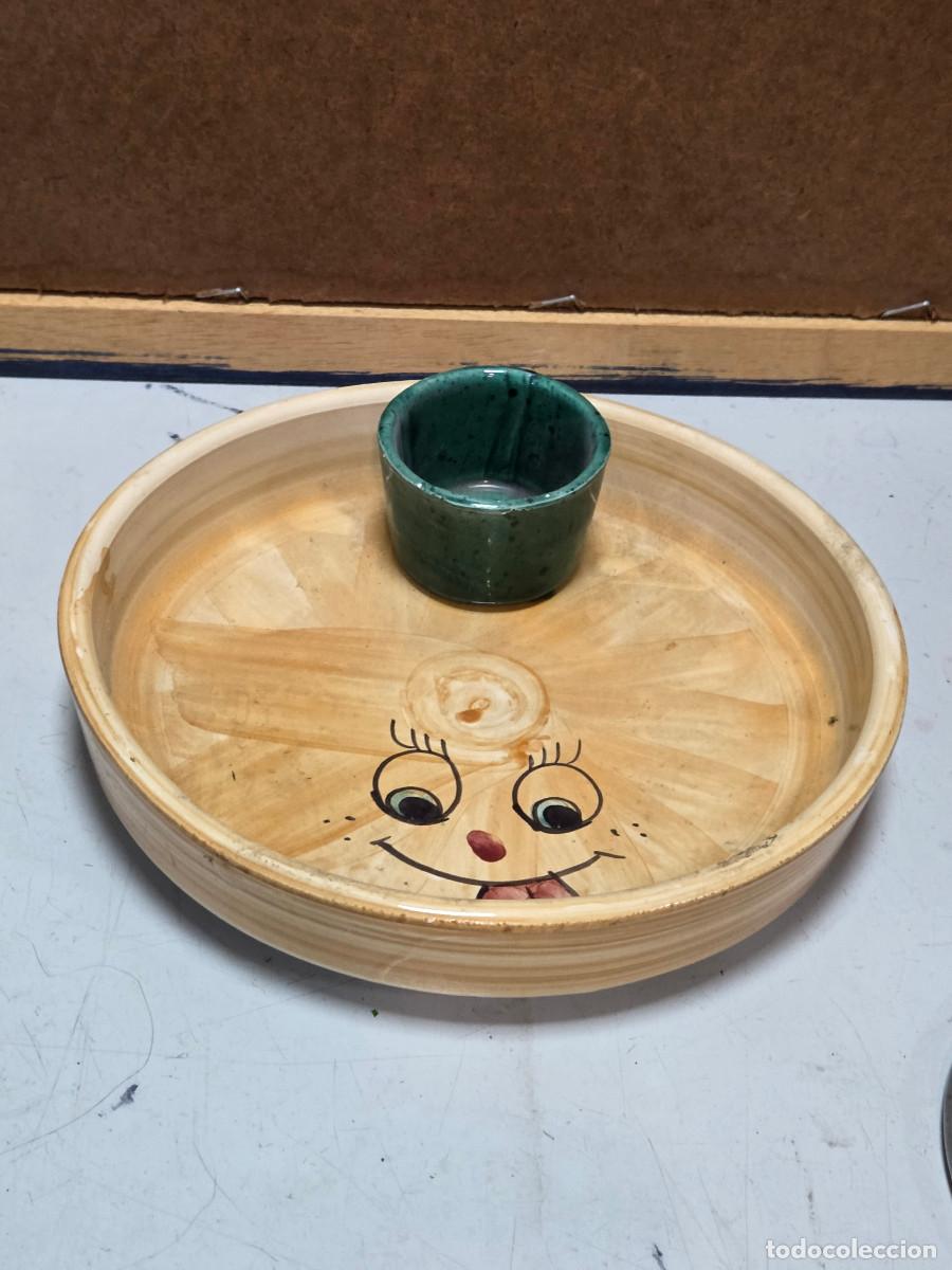 Vintage: plato de ceramica para aceitunas - Foto 1