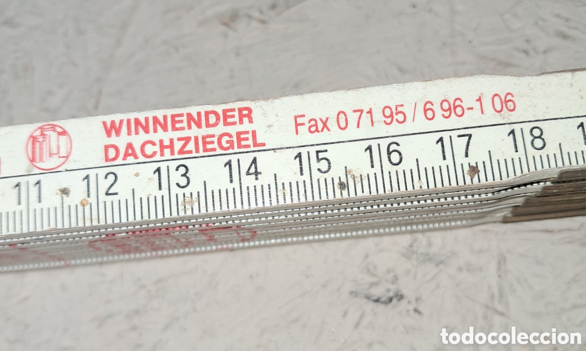 Vintage: metro plegable de carpintero de la marca Kurt Pfleiderer. - Foto 2