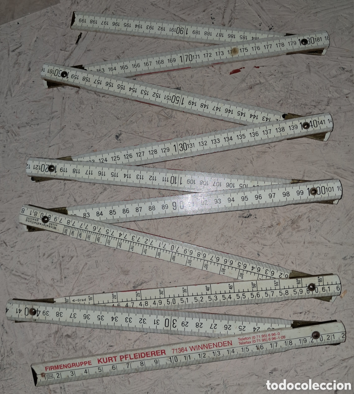 Vintage: metro plegable de carpintero de la marca Kurt Pfleiderer. - Foto 3