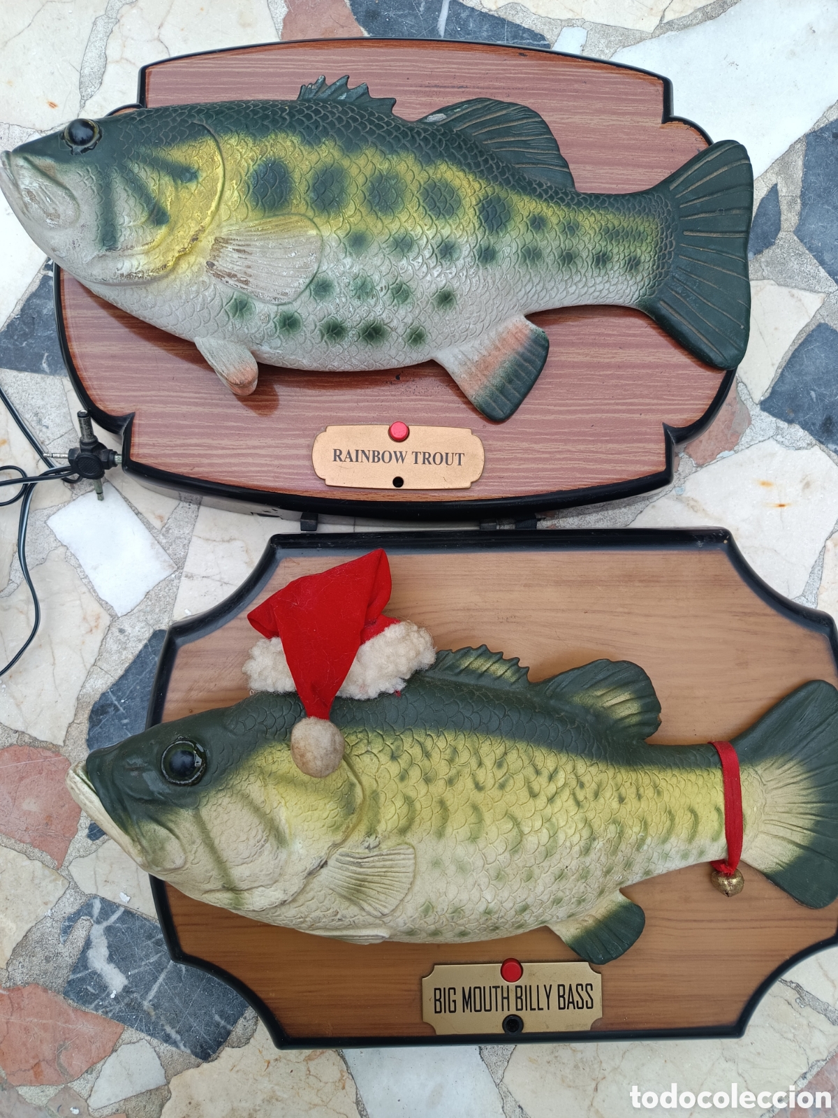 Vintage: Dos peces Navidad Pez cantarin vintage - Foto 1
