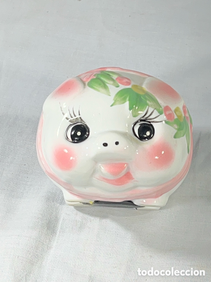 Vintage: Hucha de Cer&aacute;mica Pintada (Cerdito) - Foto 3