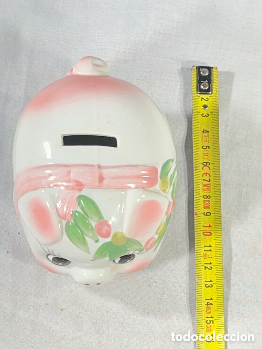 Vintage: Hucha de Cer&aacute;mica Pintada (Cerdito) - Foto 5