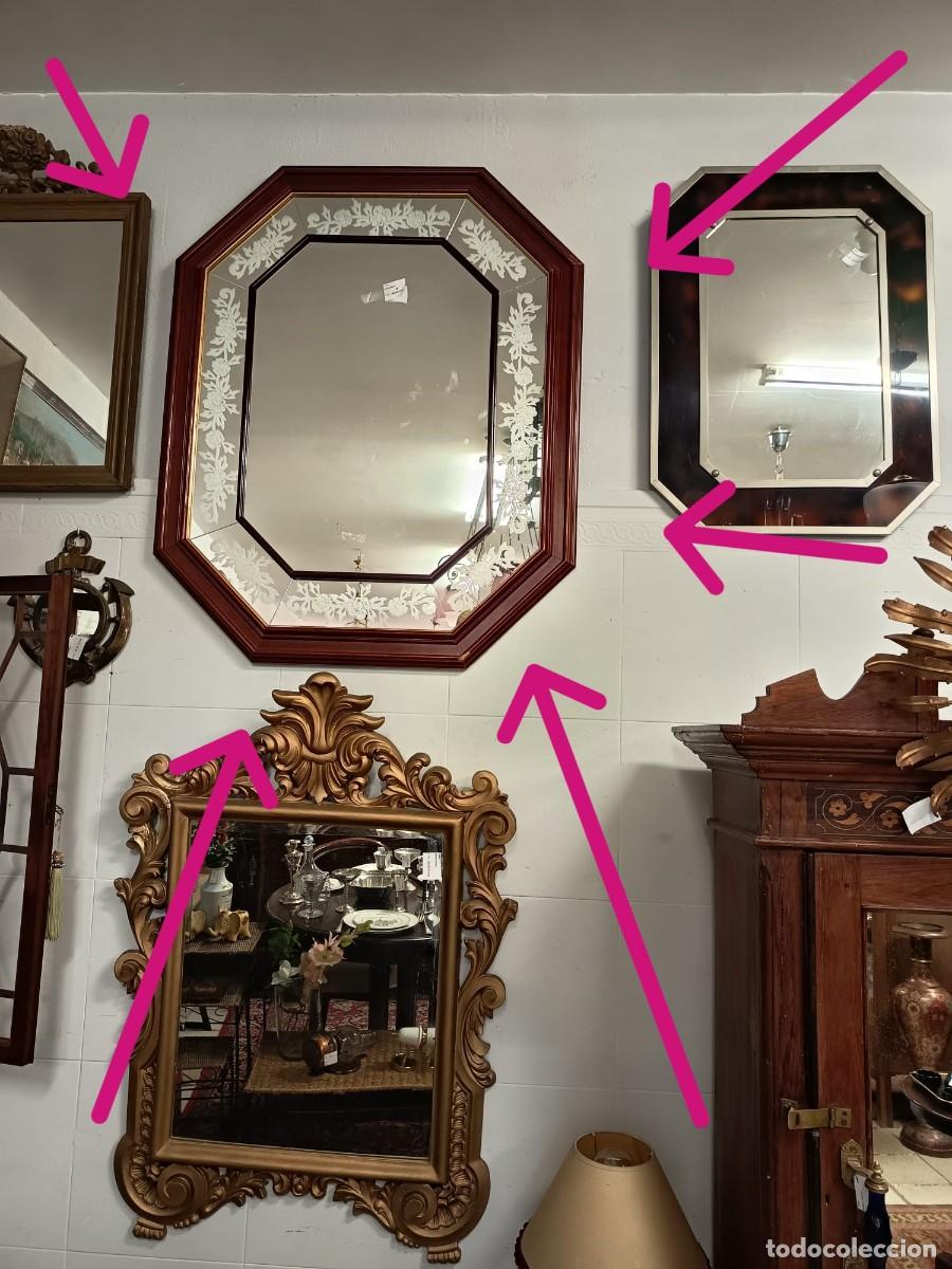 Vintage: Gran espejo octagonal 103 cm - Foto 8