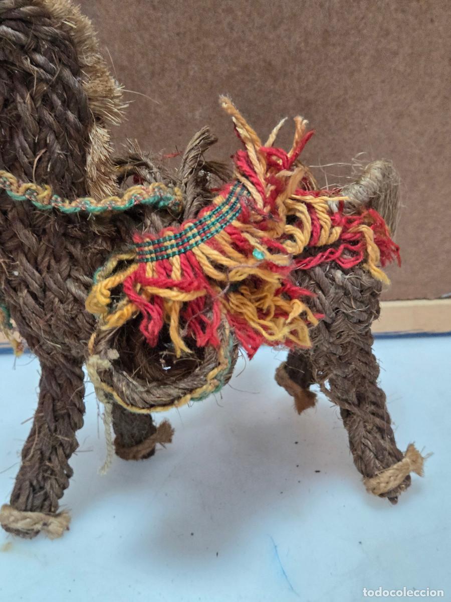 Vintage: figuras de burro de esparto - Foto 2