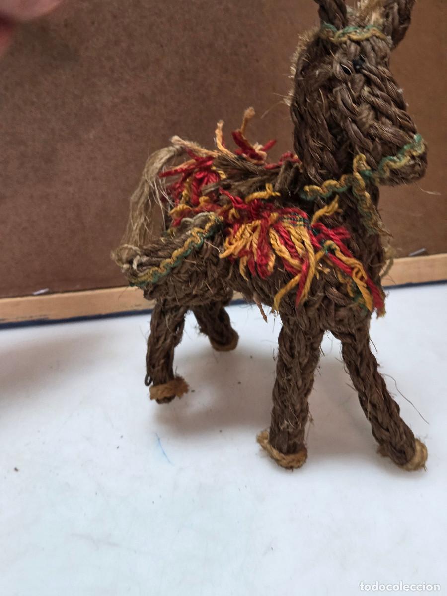 Vintage: figuras de burro de esparto - Foto 3
