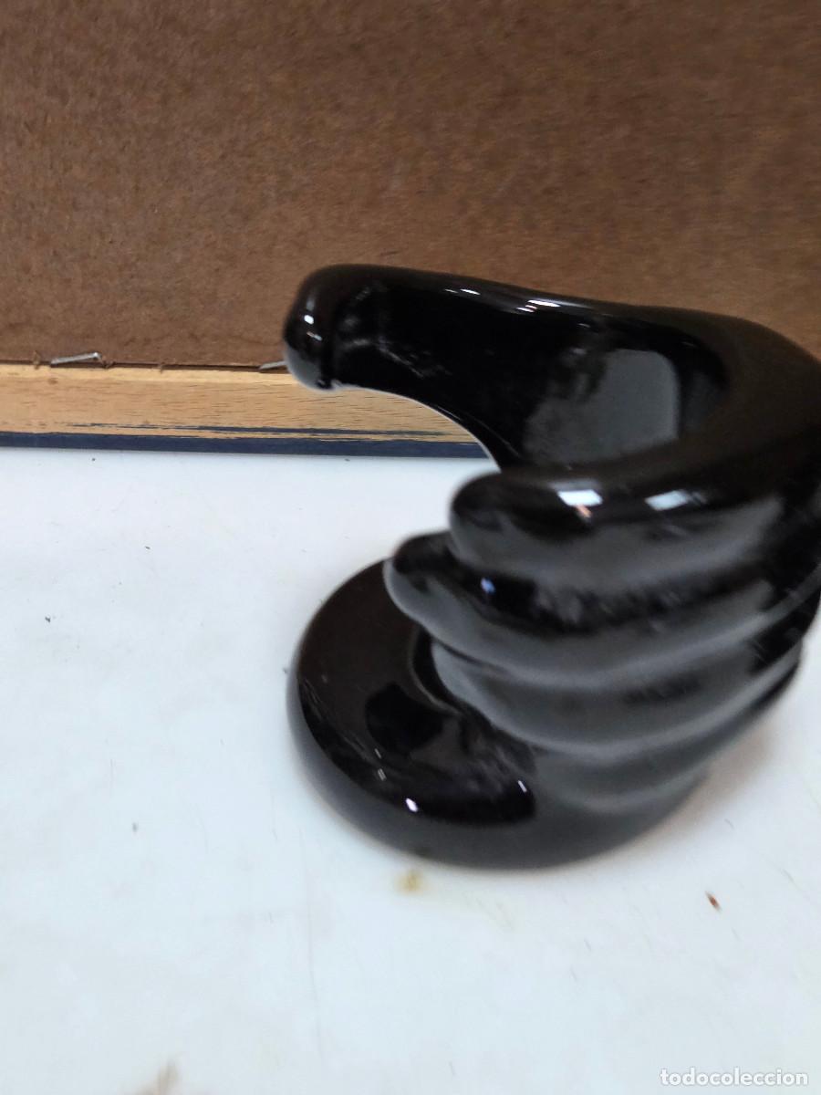 Vintage: 2 velones de ceramica marron - Foto 2
