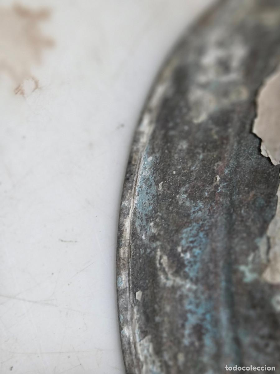Vintage: paraguero de cobre pintado en blanco - Foto 2