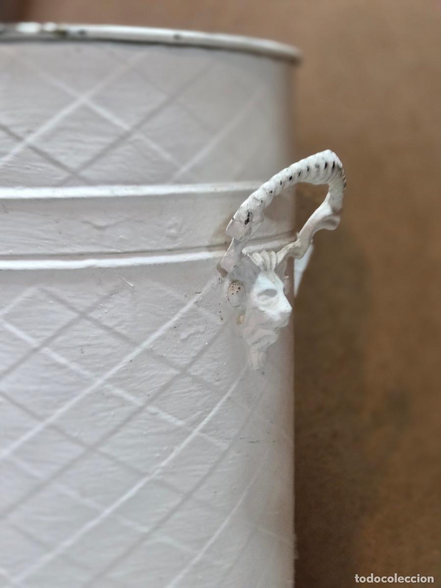 Vintage: paraguero de cobre pintado en blanco - Foto 6