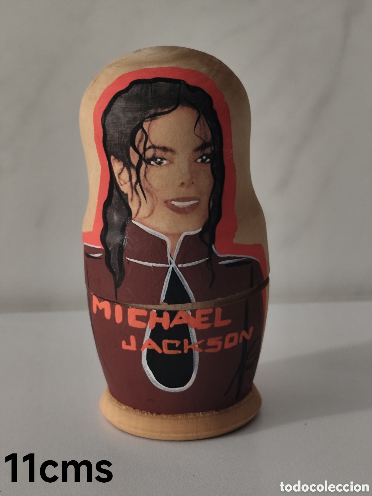 Vintage: MU&Ntilde;ECA RUSA - MATRIOSKA - MICHAEL JACKSON - PINTADA A MANO - Foto 1