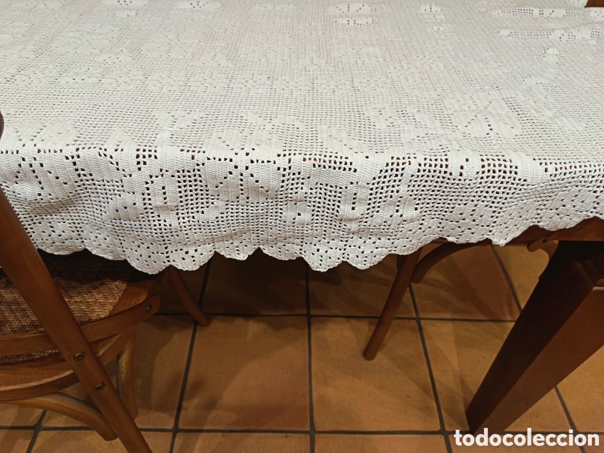 Vintage: Mantel de ganchillo vintage - Foto 3