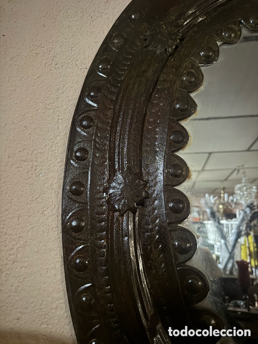 Vintage: Gran espejo en metal - Foto 2