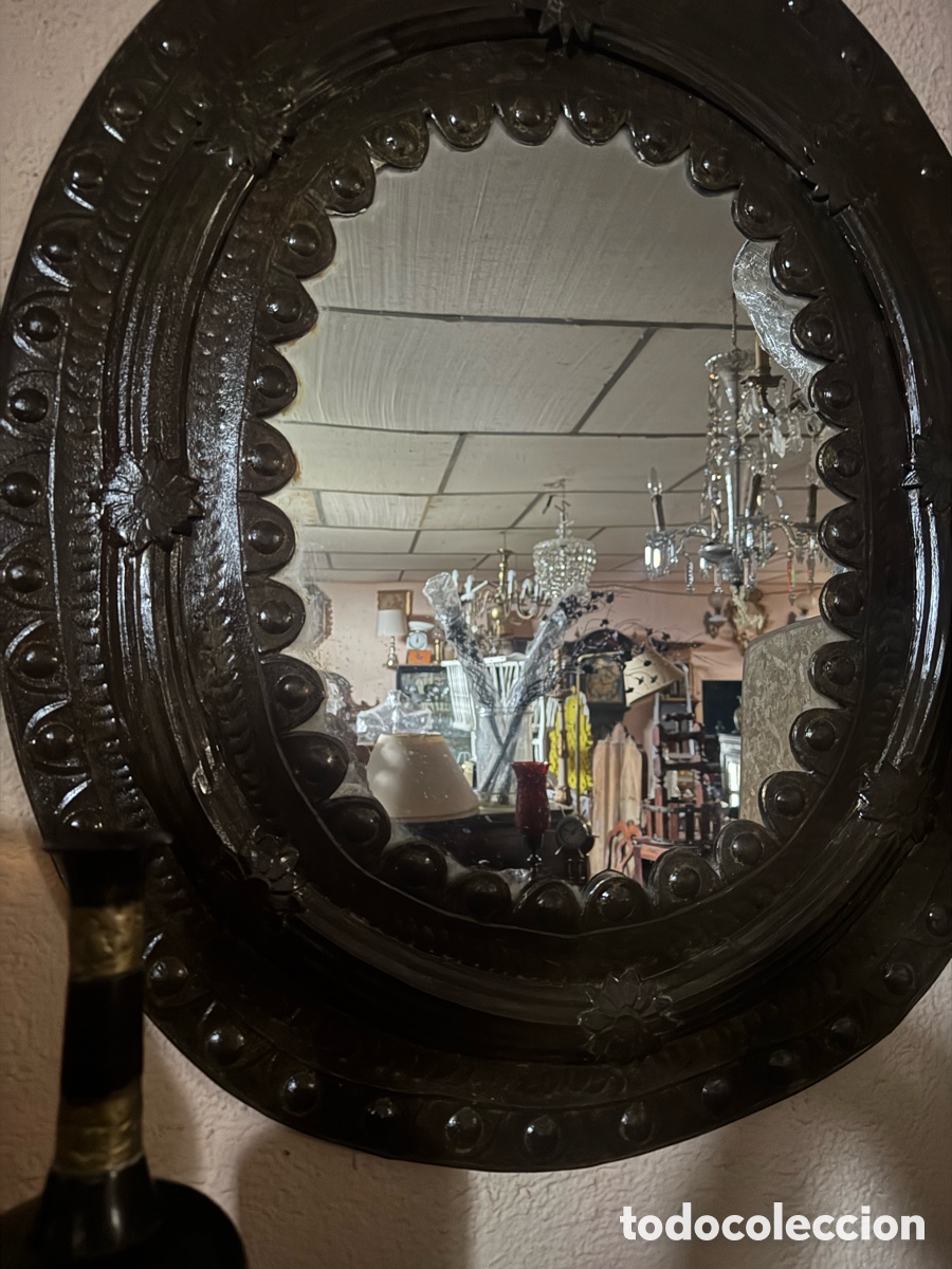 Vintage: Gran espejo en metal - Foto 5