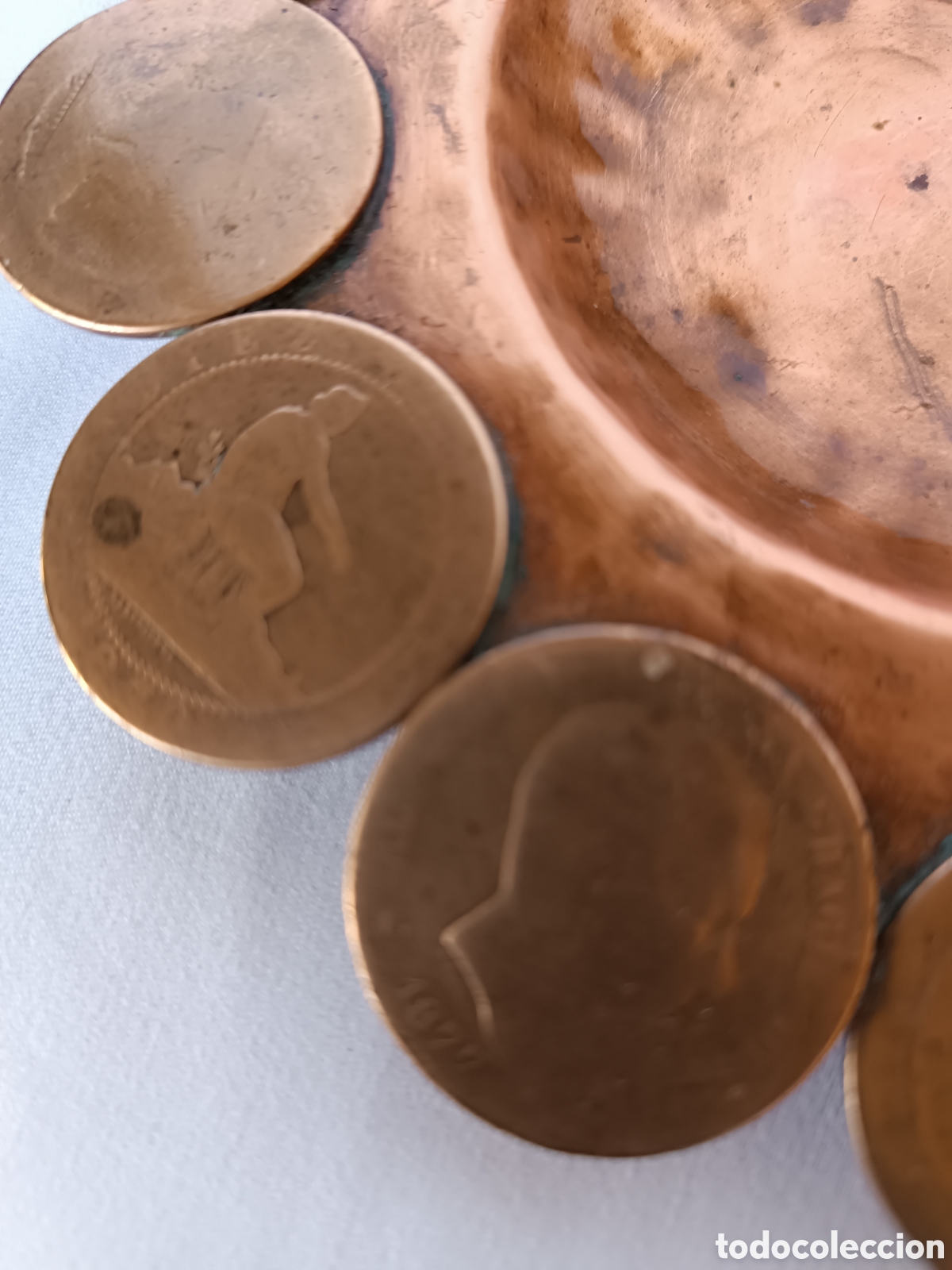 Vintage: Cenicero de monedas de cobre - Foto 14