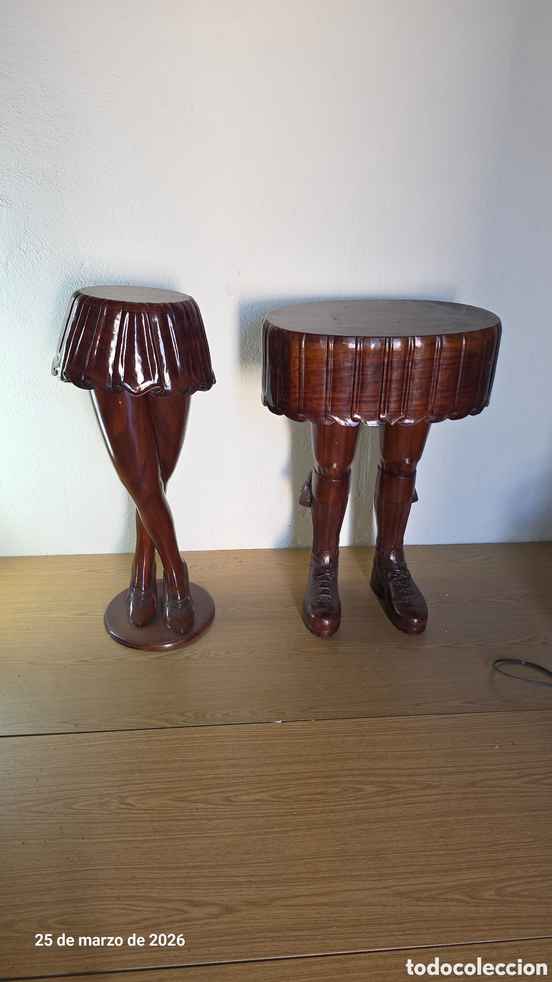 Vintage: Pedestal mesitas piernas - Foto 1
