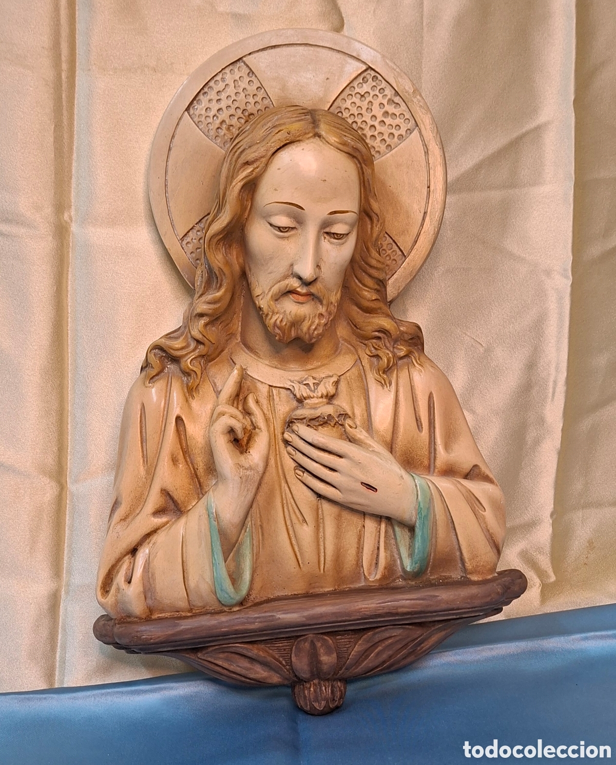 Vintage: Sagrado Coraz&oacute;n de Jes&uacute;s para colgar - Foto 4